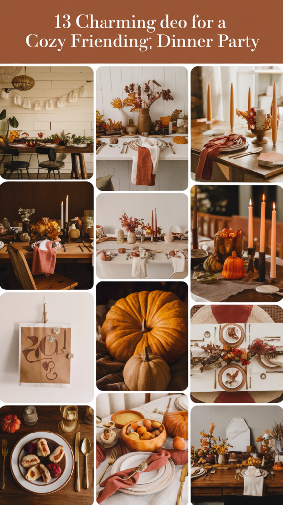 13 Charming Friendsgiving Dinner Party Decor Ideas for a Cozy Celebration